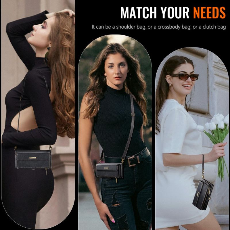 Leren Hoesje Samsung Galaxy S25 5g Volledig Rfid-portemonnee Bescherming Hoesje