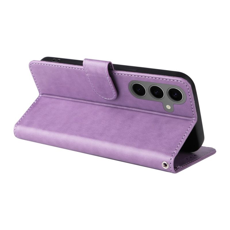 Leren Hoesje Voor Samsung Galaxy S25 5g Kleine Bloemen