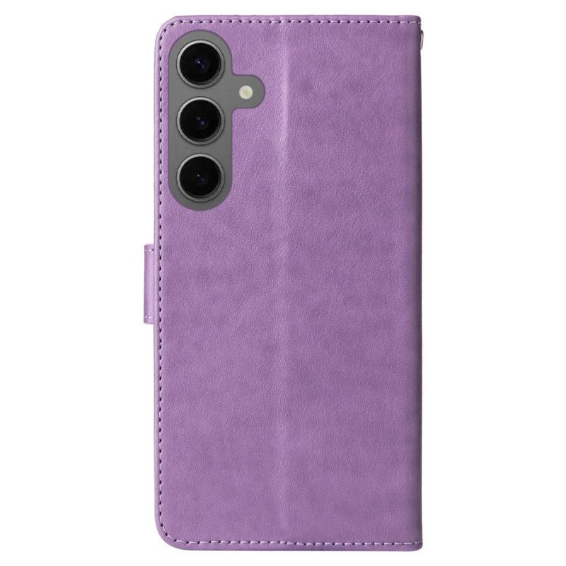 Leren Hoesje Voor Samsung Galaxy S25 5g Kleine Bloemen