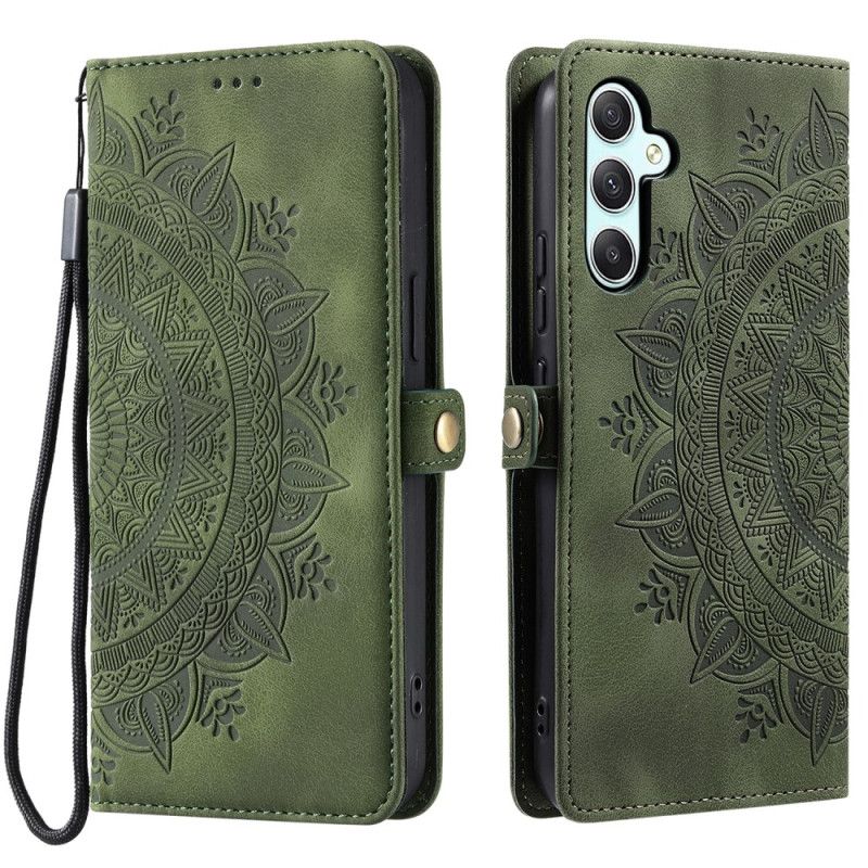 Leren Hoesje Voor Samsung Galaxy S25 5g Mandala Suède-effect