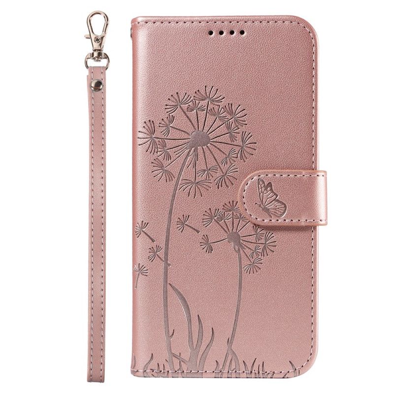 Leren Hoesje Voor Samsung Galaxy S25 5g Paardenbloembandje