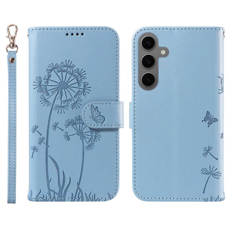 Leren Hoesje Voor Samsung Galaxy S25 5g Paardenbloembandje
