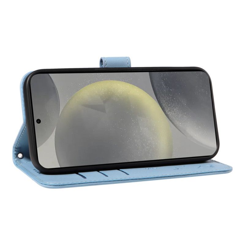 Leren Hoesje Voor Samsung Galaxy S25 5g Paardenbloembandje