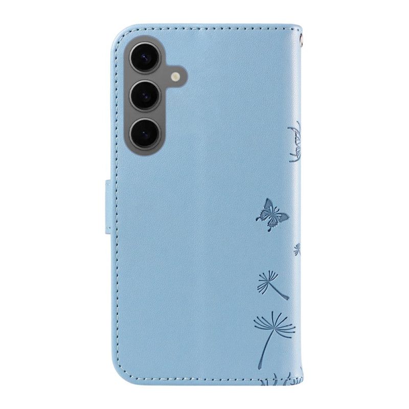 Leren Hoesje Voor Samsung Galaxy S25 5g Paardenbloembandje