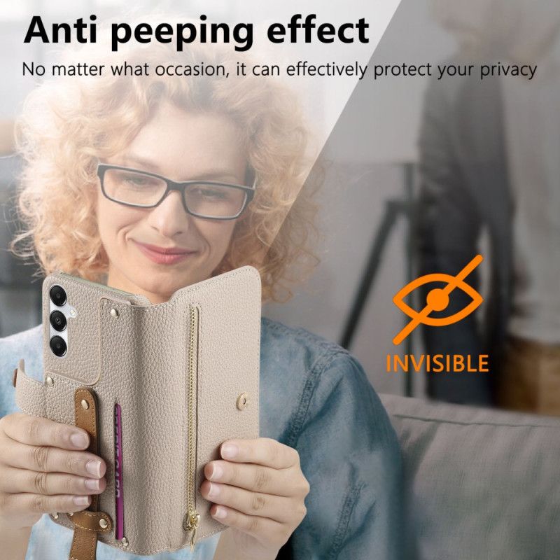 Leren Hoesje Voor Samsung Galaxy S25 5g Rfid-blokkering Van Imitatieleer