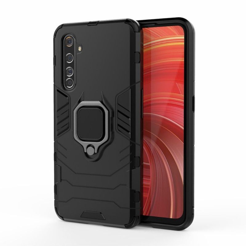 Case Hoesje Realme X50 Pro Rood Zwart Telefoonhoesje Resistente Ring