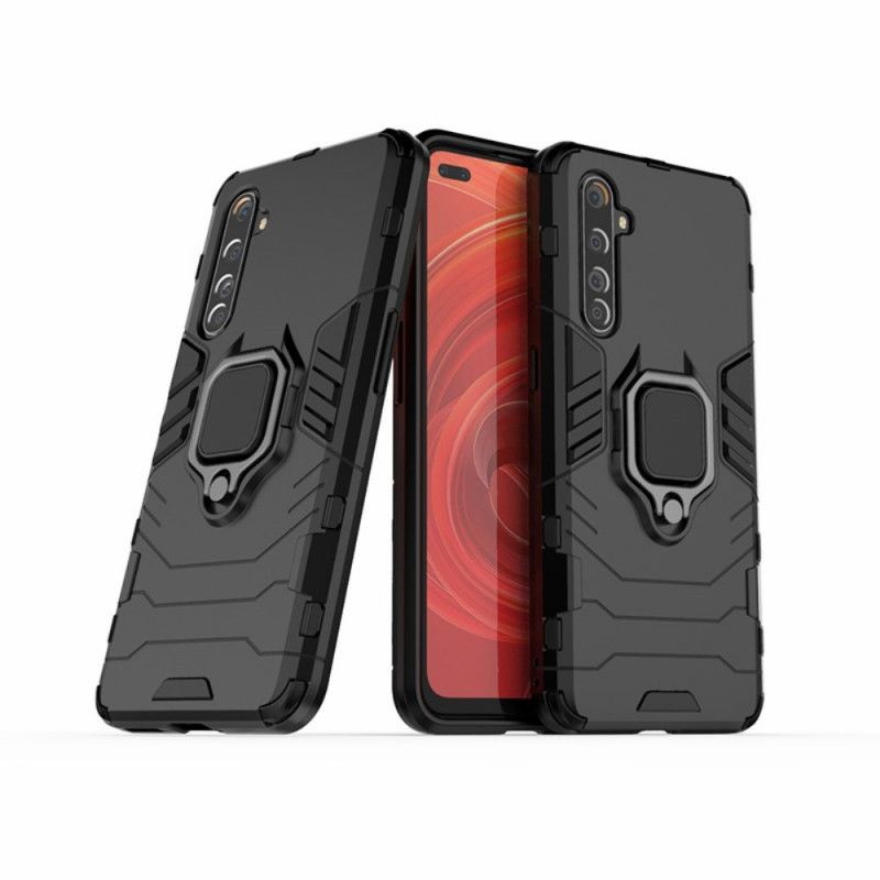 Case Hoesje Realme X50 Pro Rood Zwart Telefoonhoesje Resistente Ring