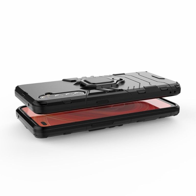 Case Hoesje Realme X50 Pro Rood Zwart Telefoonhoesje Resistente Ring