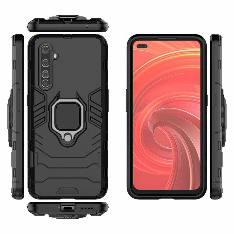 Case Hoesje Realme X50 Pro Rood Zwart Telefoonhoesje Resistente Ring