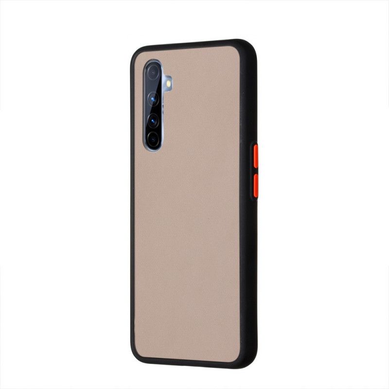 Hoesje Realme X50 Pro Wit Zwart Hybride Siliconen Velgontwerp