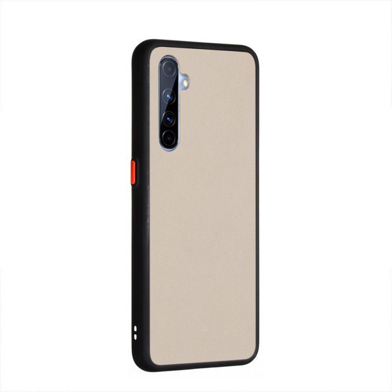 Hoesje Realme X50 Pro Wit Zwart Hybride Siliconen Velgontwerp