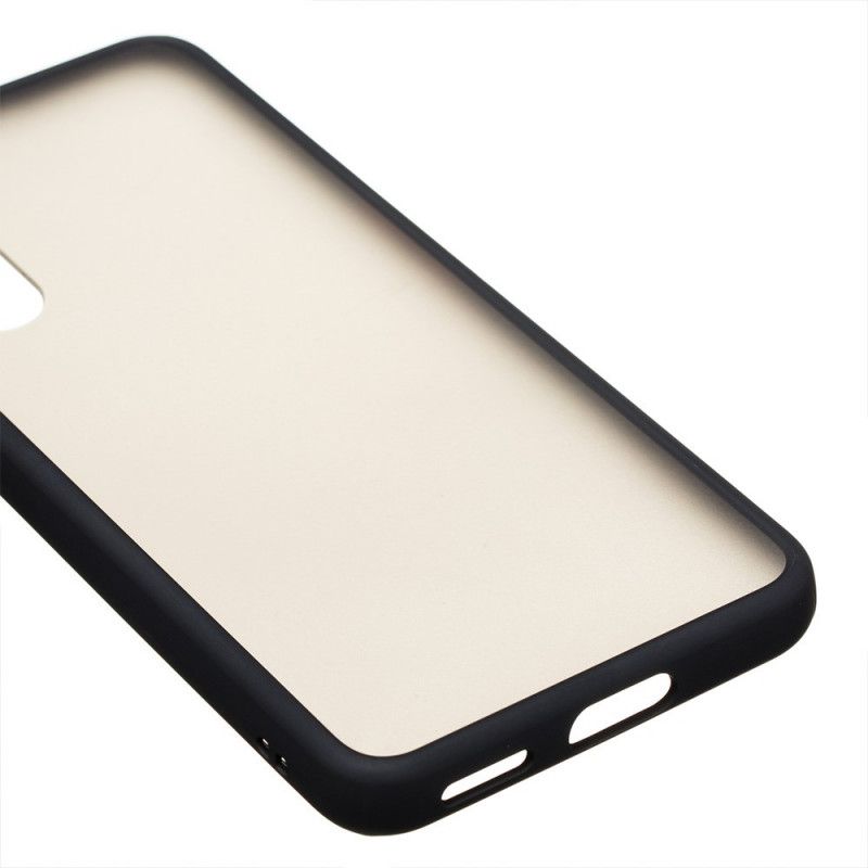 Hoesje Realme X50 Pro Wit Zwart Hybride Siliconen Velgontwerp
