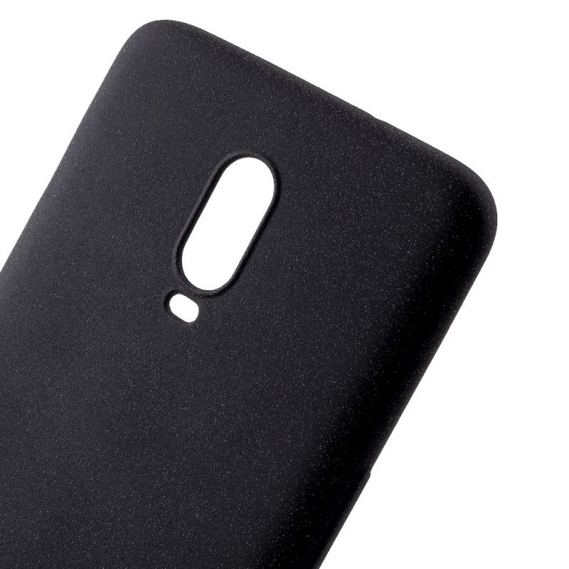 Cover Hoesje OnePlus 6T Rood Zwart Telefoonhoesje Mat Siliconen