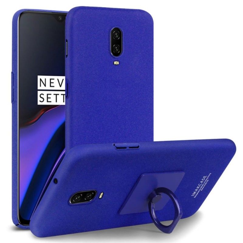 Hoesje OnePlus 6T Donkerblauw Zwart Imak Ring