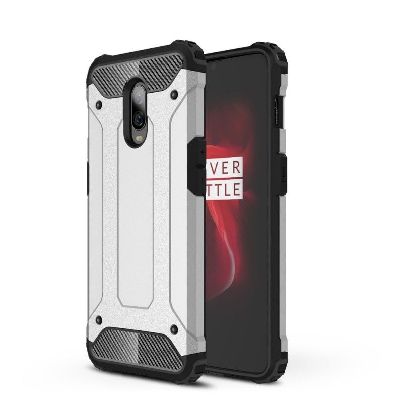 Hoesje OnePlus 6T Donkerblauw Zwart Overlevende