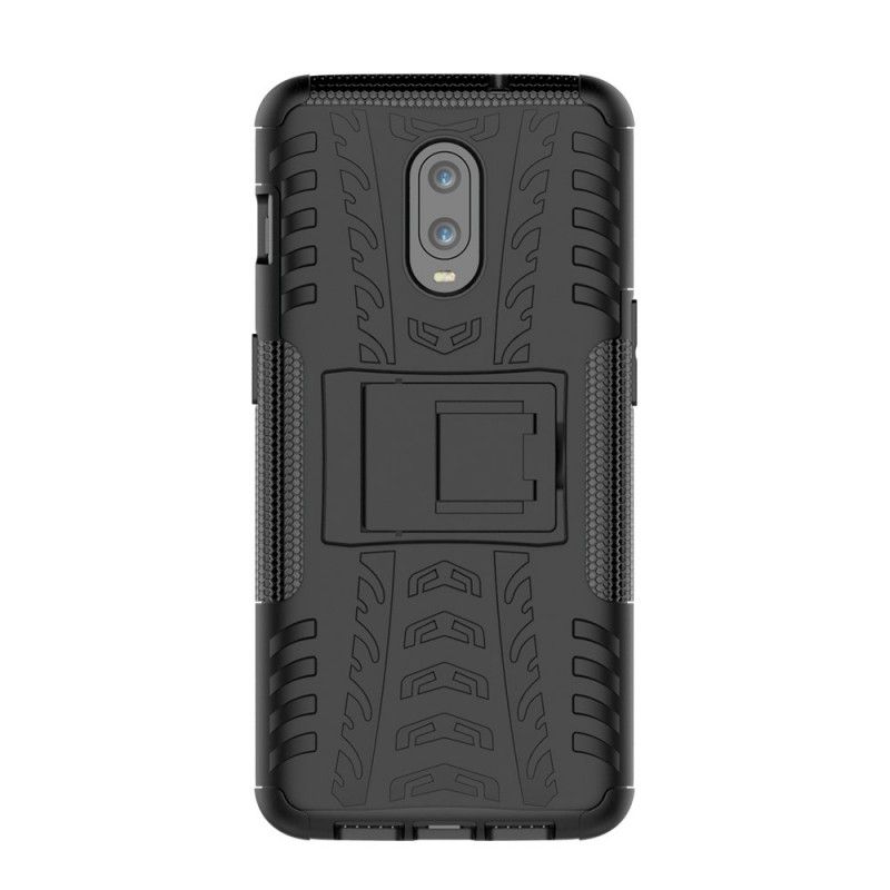 Hoesje OnePlus 6T Wit Zwart Ultrabestendig