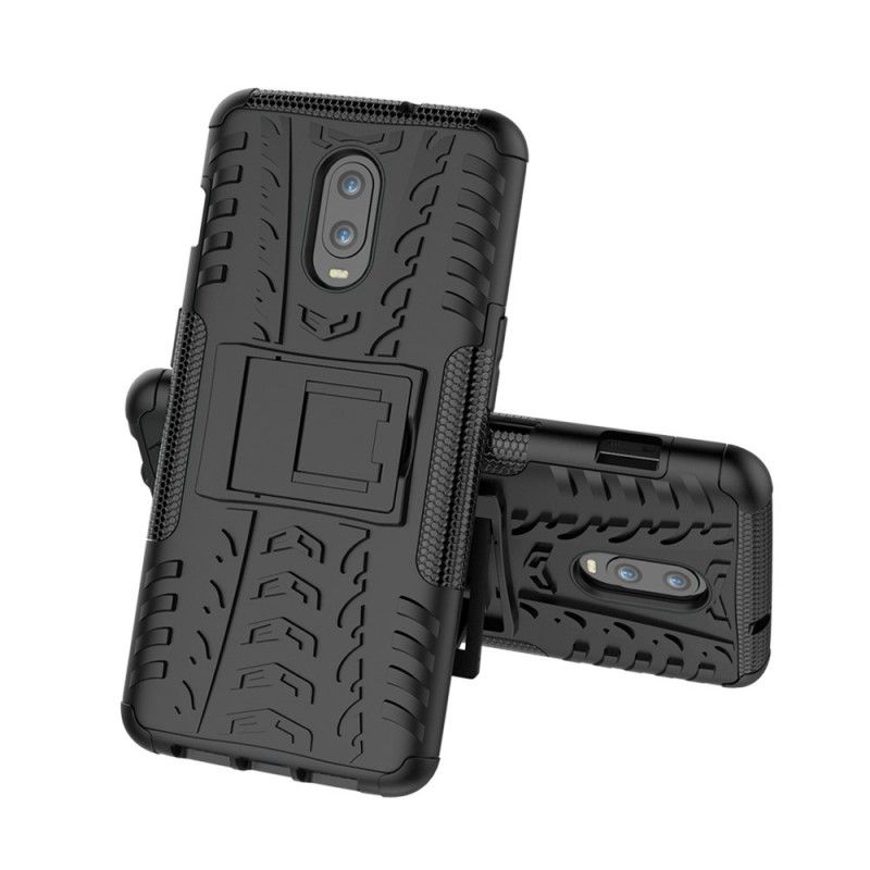 Hoesje OnePlus 6T Wit Zwart Ultrabestendig
