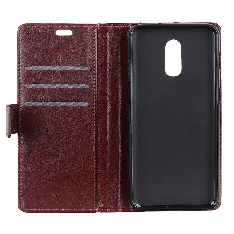 Leren Hoesje voor OnePlus 6T Antiek Leereffect