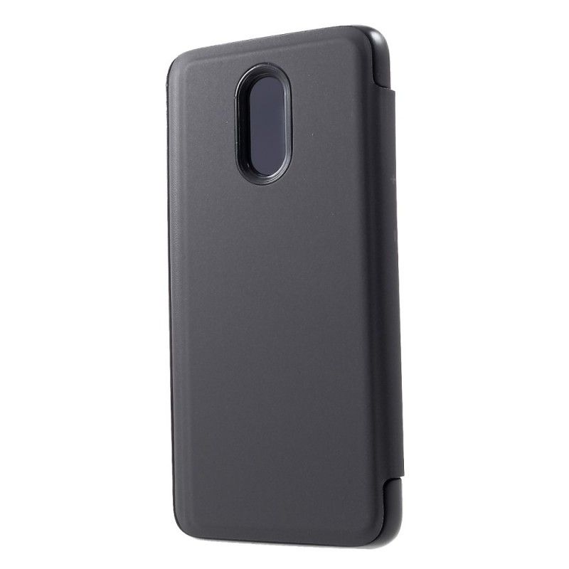 Zichtafdekking OnePlus 6T Donkerblauw Zwart Spiegel En Leereffect