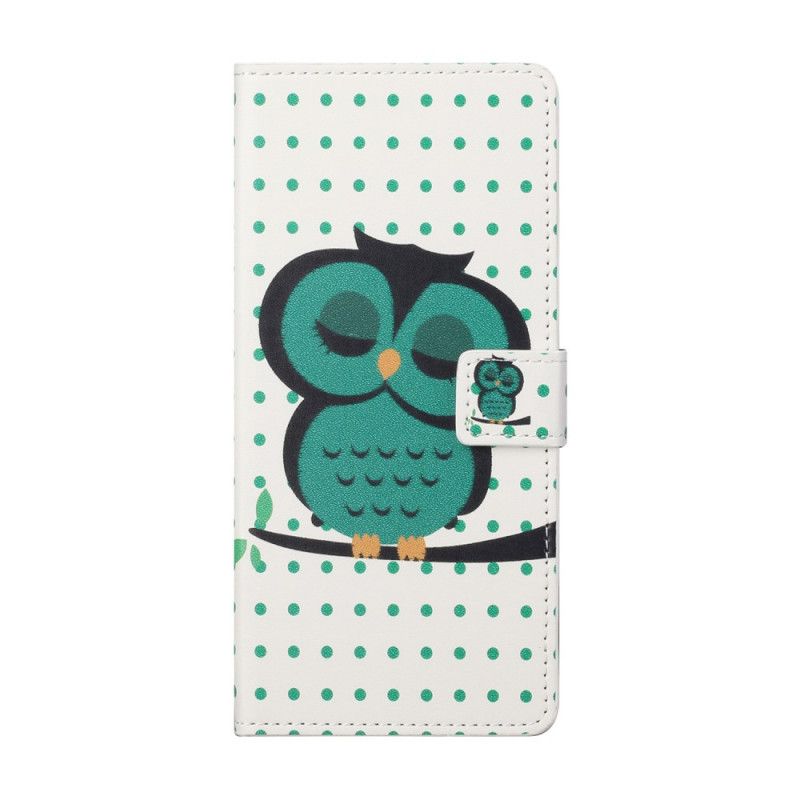 Cover Folio-hoesje Xiaomi Mi 10T / 10T Pro Telefoonhoesje Slapende Uil