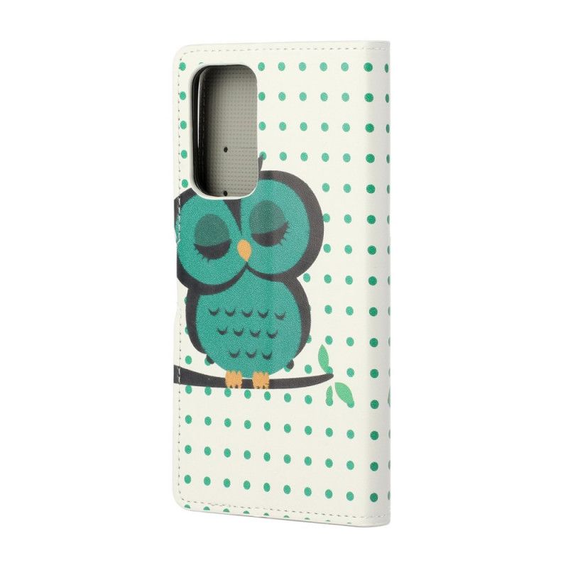 Cover Folio-hoesje Xiaomi Mi 10T / 10T Pro Telefoonhoesje Slapende Uil