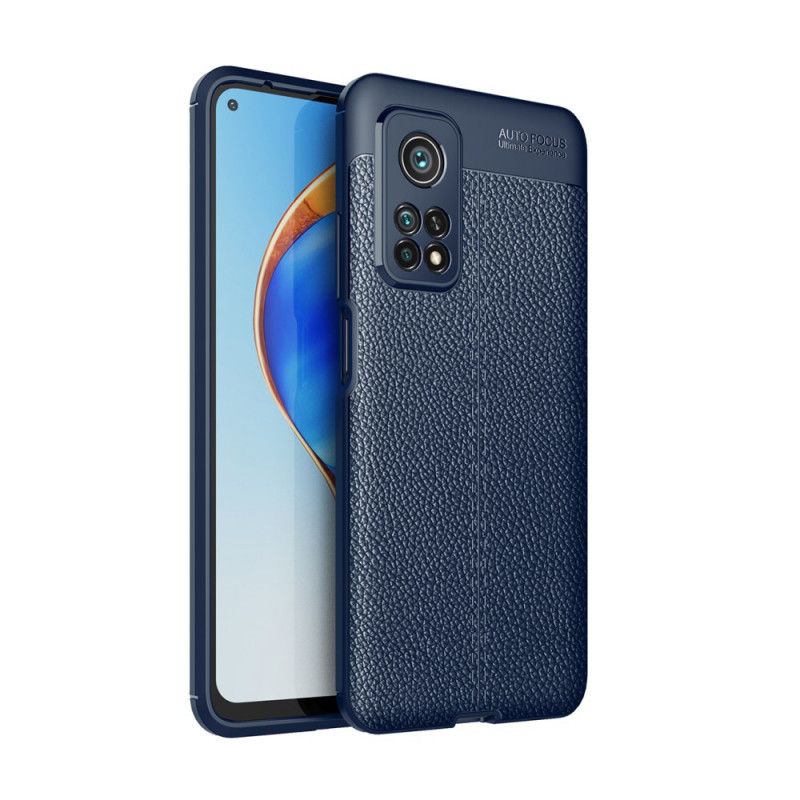 Cover Hoesje Xiaomi Mi 10T / 10T Pro Rood Zwart Telefoonhoesje Dubbellijns Lychee Leereffect