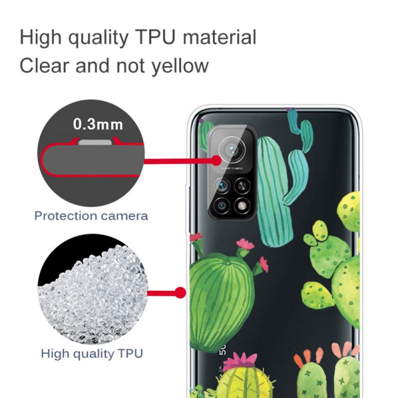 Cover Hoesje Xiaomi Mi 10T / 10T Pro Telefoonhoesje Aquarel Cactus