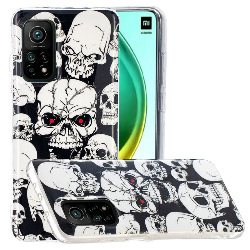 Hoesje voor Xiaomi Mi 10T / 10T Pro Aandacht Fluorescerende Schedels