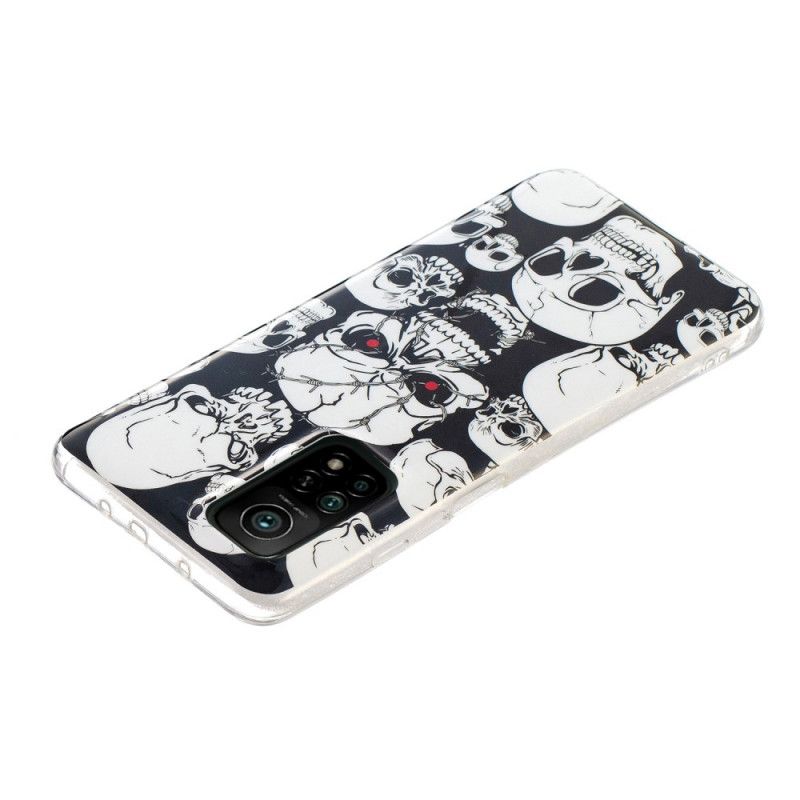 Hoesje voor Xiaomi Mi 10T / 10T Pro Aandacht Fluorescerende Schedels