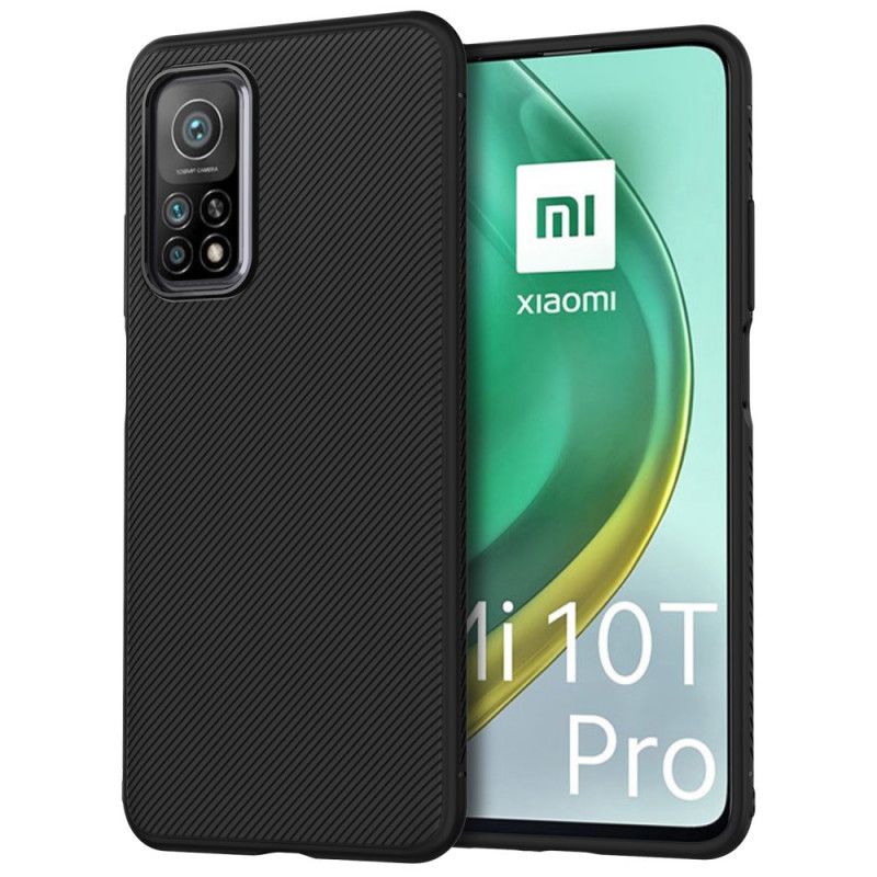 Hoesje Xiaomi Mi 10T / 10T Pro Donkerblauw Zwart Twill Uit De Jazzserie