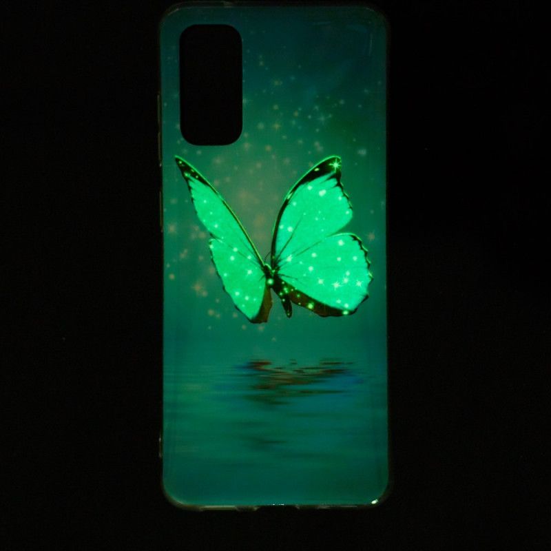Hoesje Xiaomi Mi 10T / 10T Pro Fluorescerende Blauwe Vlinder