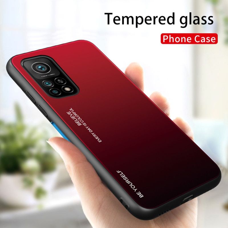 Hoesje Xiaomi Mi 10T / 10T Pro Magenta Rood Wees Jezelf Gehard Glas