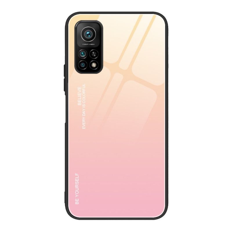 Hoesje Xiaomi Mi 10T / 10T Pro Magenta Rood Wees Jezelf Gehard Glas
