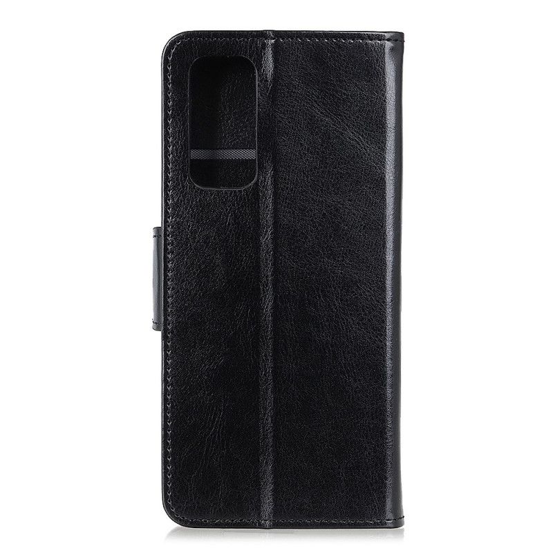 Leren Hoesje voor Xiaomi Mi 10T / 10T Pro Rood Zwart Glanzend Kunstleer