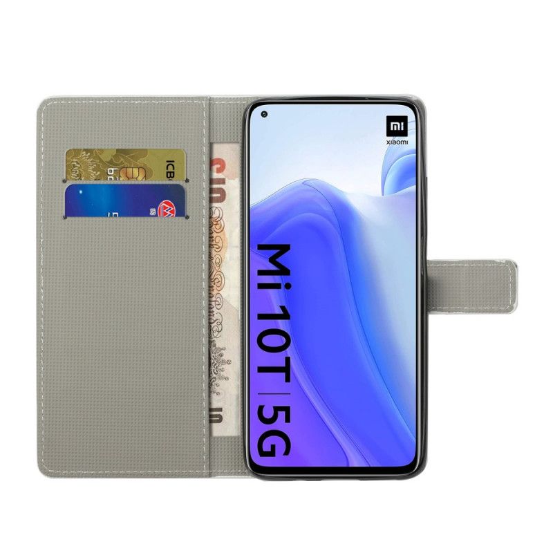 Leren Hoesje Xiaomi Mi 10T / 10T Pro Blauwe Vlinder