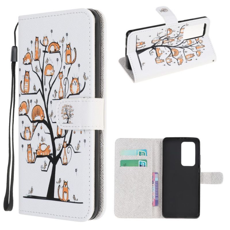 Leren Hoesje Xiaomi Mi 10T / 10T Pro Funky String Katten