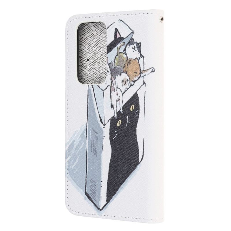 Leren Hoesje Xiaomi Mi 10T / 10T Pro Levering Van String Katten