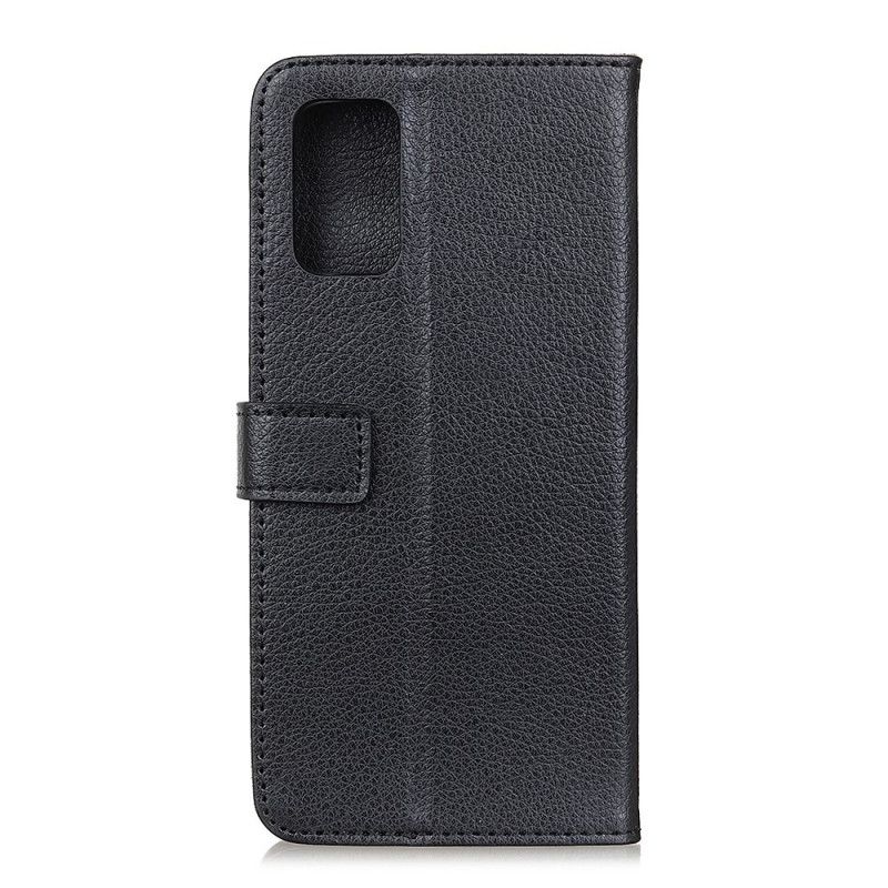 Leren Hoesje Xiaomi Mi 10T / 10T Pro Rood Zwart Telefoonhoesje Getextureerde Lychee