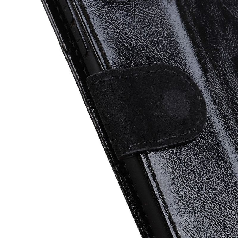 Leren Hoesje Xiaomi Mi 10T / 10T Pro Rood Zwart Telefoonhoesje Split Lakleer