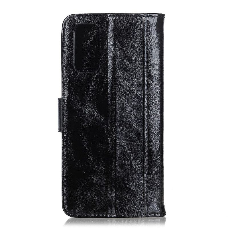 Leren Hoesje Xiaomi Mi 10T / 10T Pro Rood Zwart Telefoonhoesje Split Lakleer