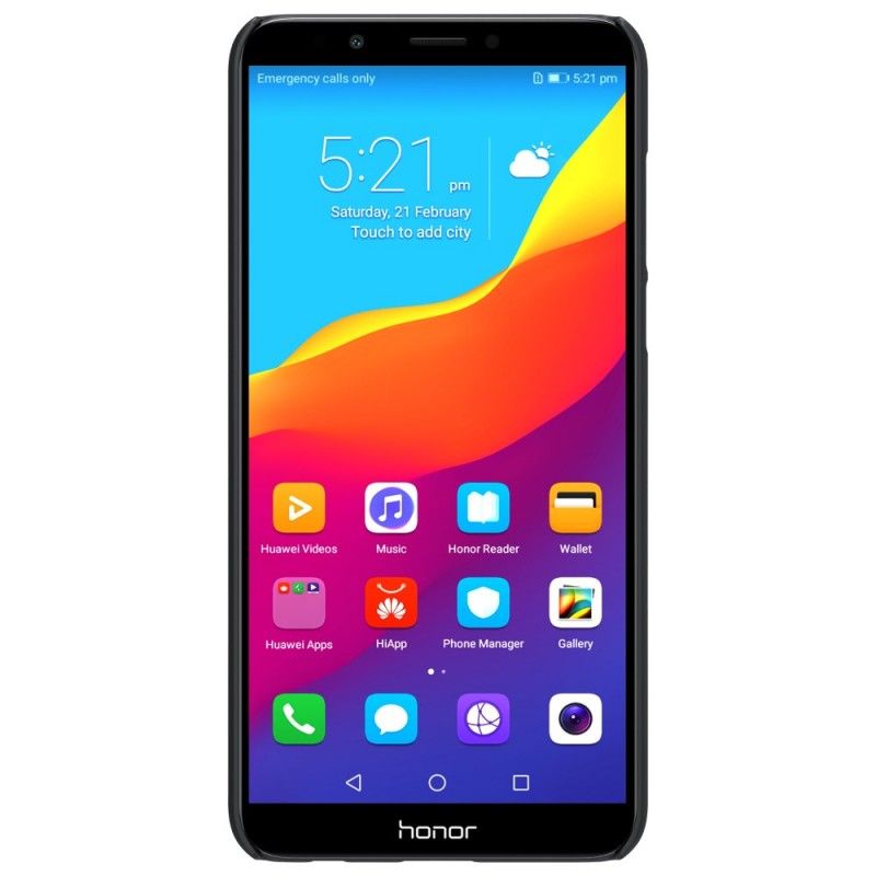 Hoesje Huawei Y7 2018 Wit Zwart Stijve Frosted Nillkin