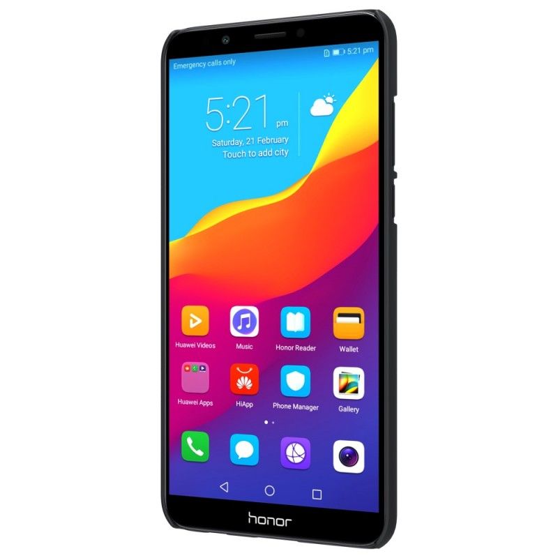 Hoesje Huawei Y7 2018 Wit Zwart Stijve Frosted Nillkin
