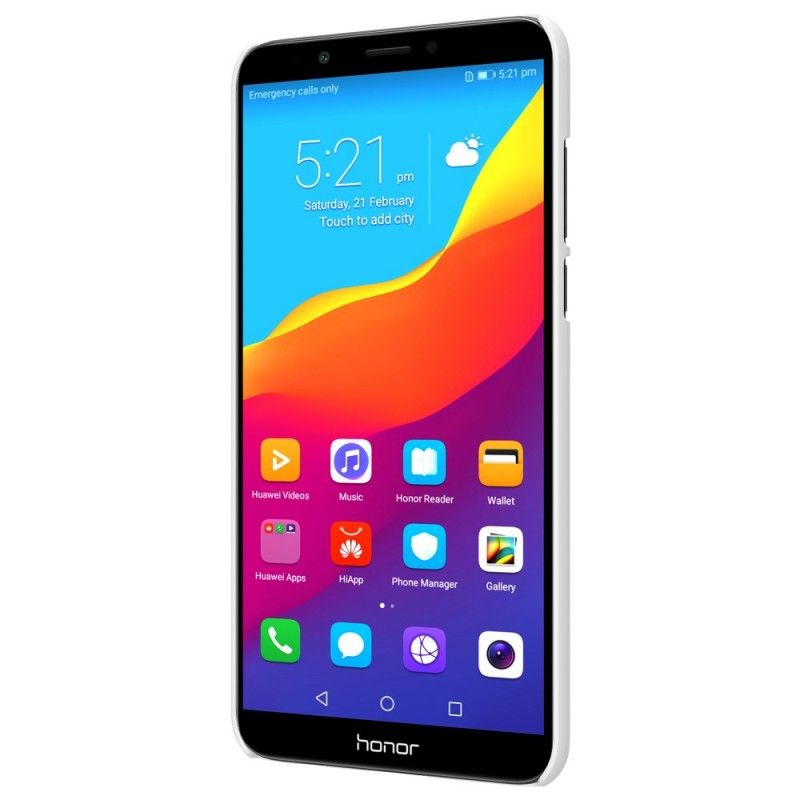 Hoesje Huawei Y7 2018 Wit Zwart Stijve Frosted Nillkin