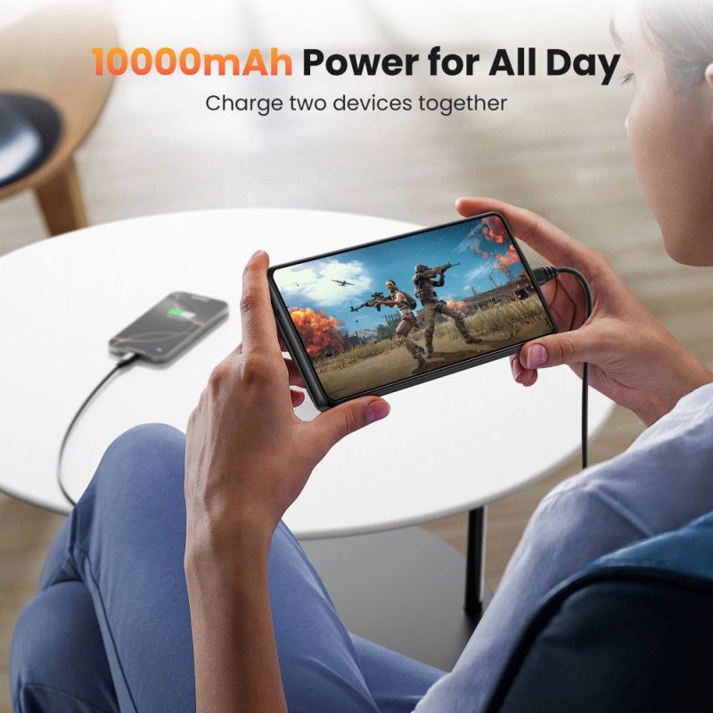 10000mah Batterijhoes Voor Samsung Galaxy S25 Plus / S24 Plus Met Oplader En Magnetische Bevestiging