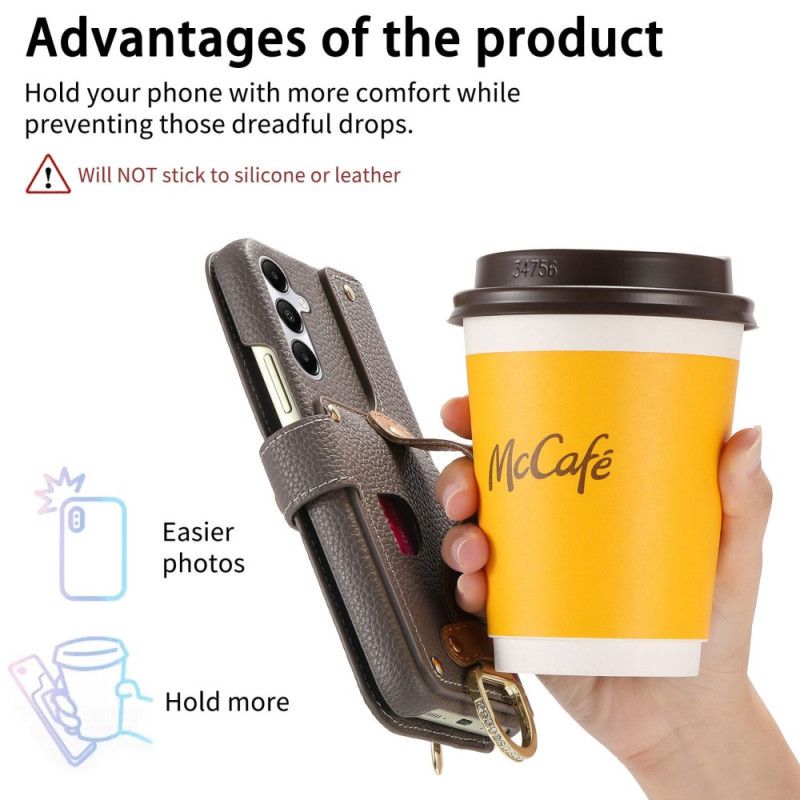 Bescherming Hoesje Samsung Galaxy S25 Plus 5g Portemonnee Met Rits