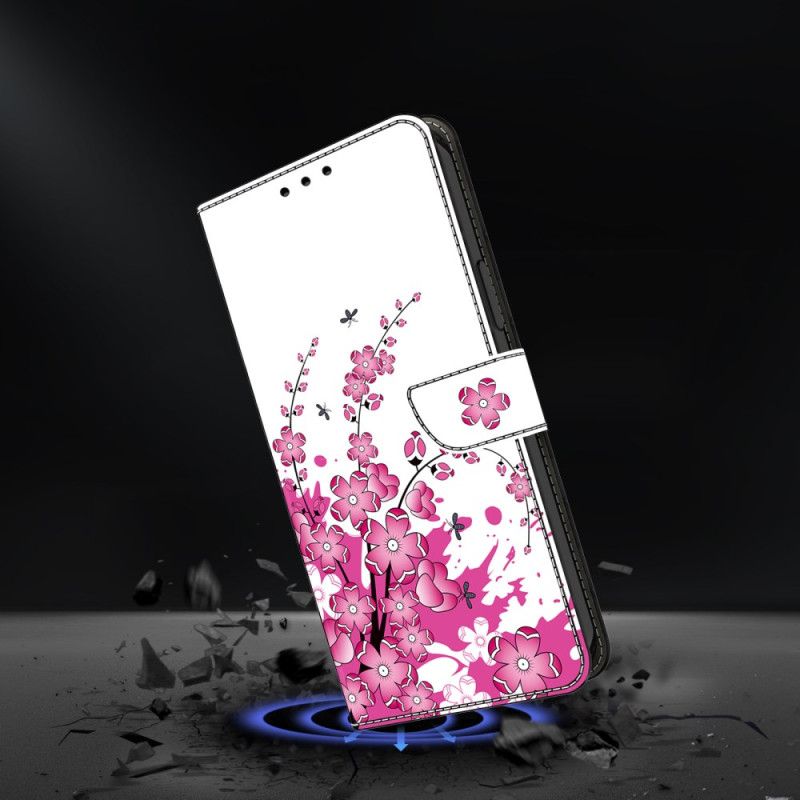Bescherming Hoesje Samsung Galaxy S25 Plus 5g Roze Bloemenpatroon