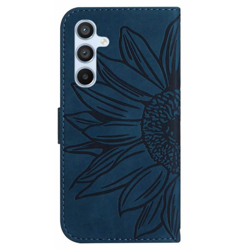 Bescherming Hoesje Samsung Galaxy S25 Plus 5g Zonnebloemprint Met Bandje