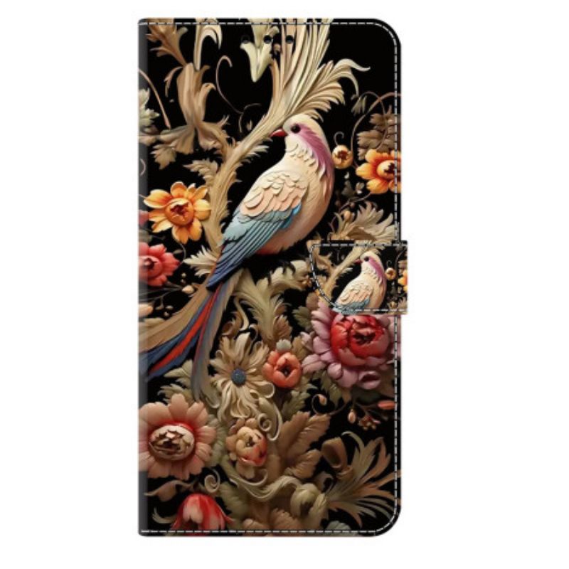 Folio-hoesje Samsung Galaxy S25 Plus 5g Telefoonhoesje Bloemen En Vogels