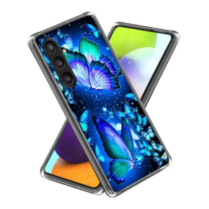 Hoesje Samsung Galaxy S25 Plus 5g Blauwe Vlinders
