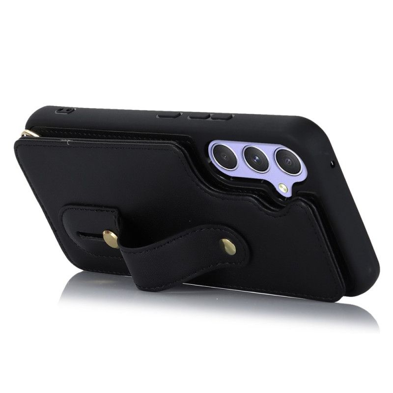Hoesje Samsung Galaxy S25 Plus 5g Kaarthouder En Riem Bescherming Hoesje